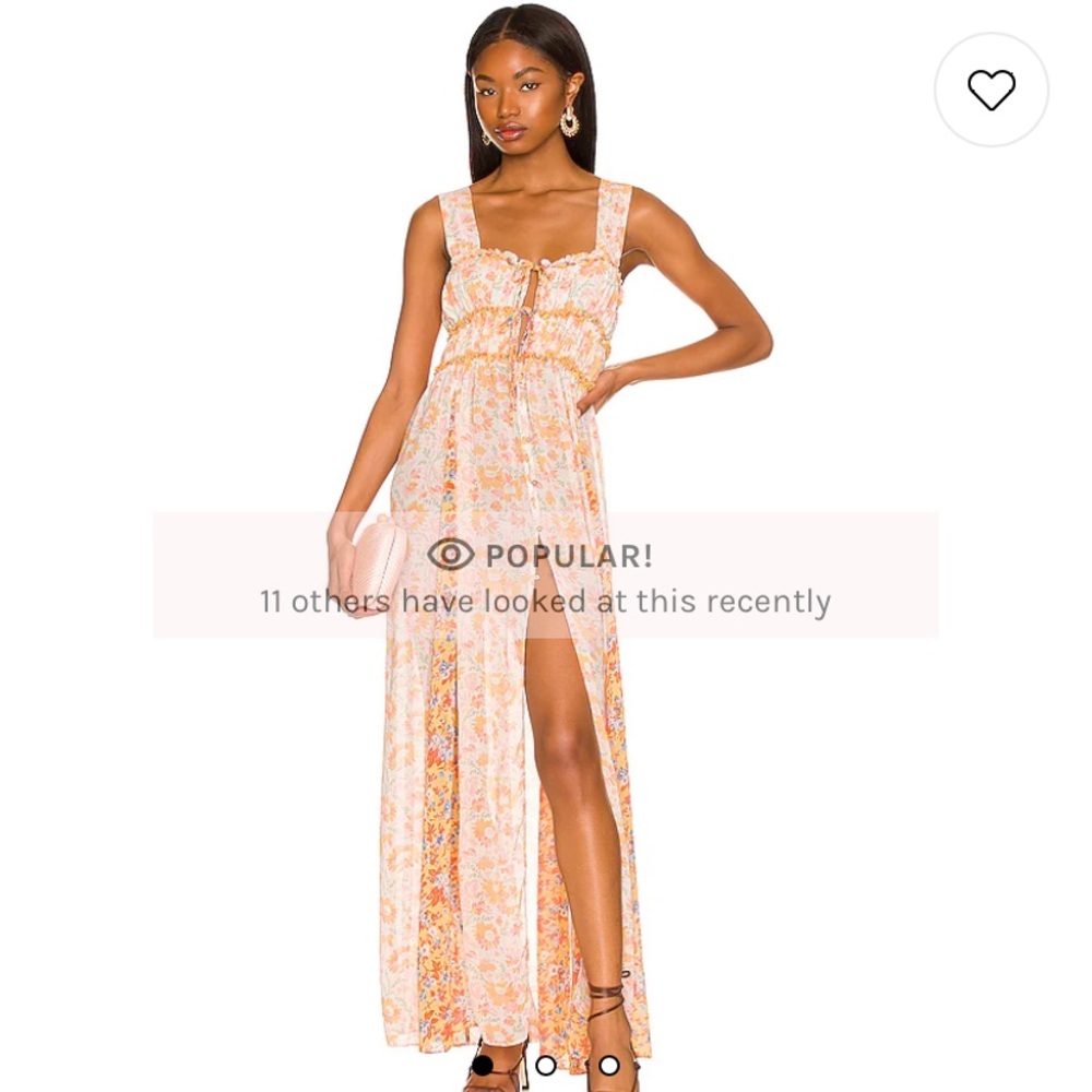 FREE PEOPLE DANCE WITH ME IVORY MAXI DRESS